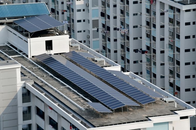 Solar Panels on Singapore Housing Flats
