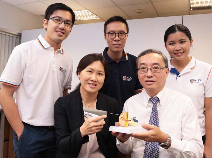 NUS researchers develop handheld device for treatment of a common hearing disorder