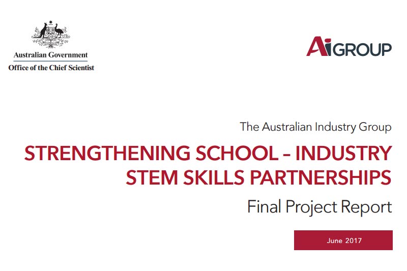 Report on STEM skills in Australia studies models of school industry partnerships