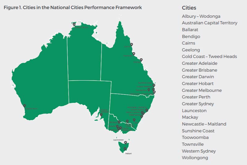 Australian government creating a National Cities Performance Framework as part of Smart Cities Plan