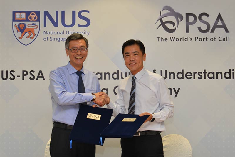 NUS and PSA sign MOU to develop human capital in advanced port technologies and intelligent systems
