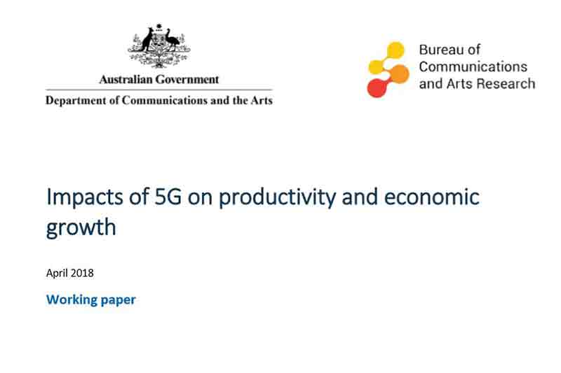 Australia publishes working paper on the impacts of 5G on productivity and economic growth