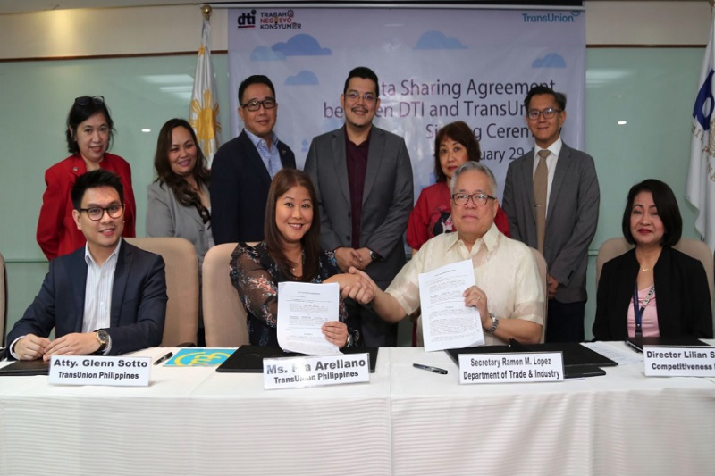 Department of Trade and Industry DTI and TransUnion Philippines Data Sharing Agreement